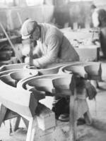 Johann Jakob Pauli, am Arbeitsplatz in Ostermundigen 1940
